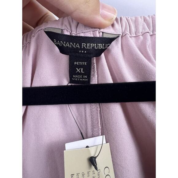 Banana Republic Tiered Midi Dress, Mauve Pink, Cotton Blend XL Petite Feminine - Picture 9 of 11